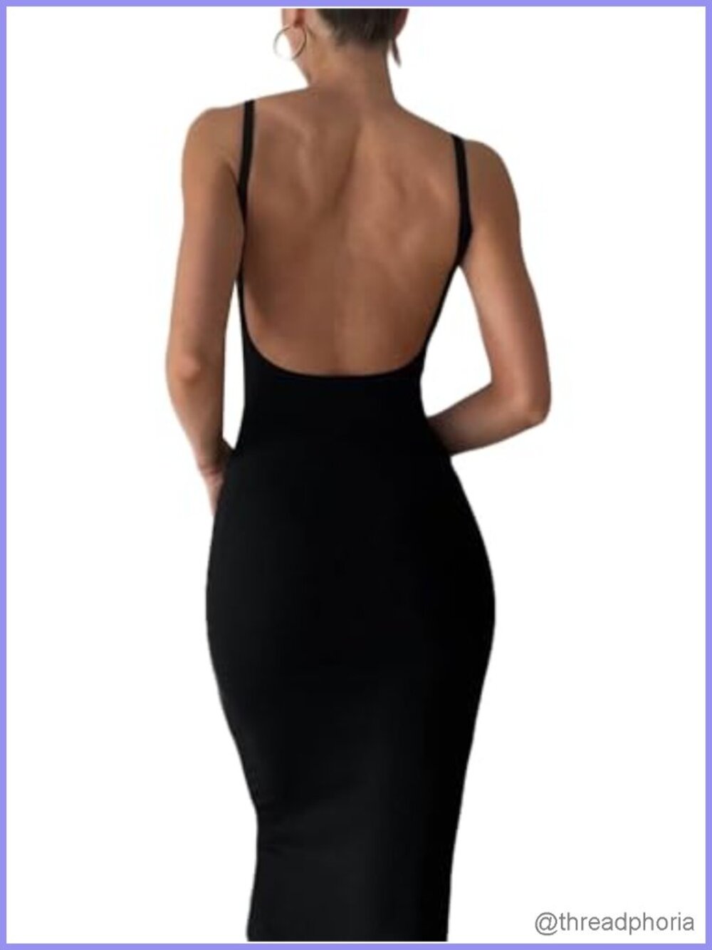 Sawden Women's Backless Maxi Dress Spaghetti Strap Bodycon Formal Party
